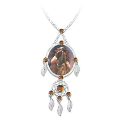 Sacred Love Dreamcatcher Pendant Necklace
