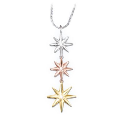 Always & Forever Diamond Star Sterling Silver Pendant Necklace
