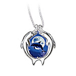 Christian Riese Lassen Moonlit Dance Dolphin Diamond Pendant Necklace