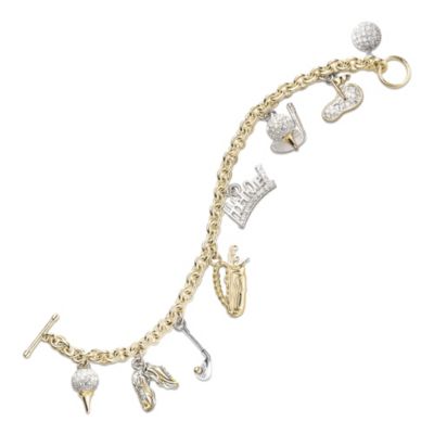 Love Of The Links Golf Charm Bracelet: Golf Jewelry Gift For Her