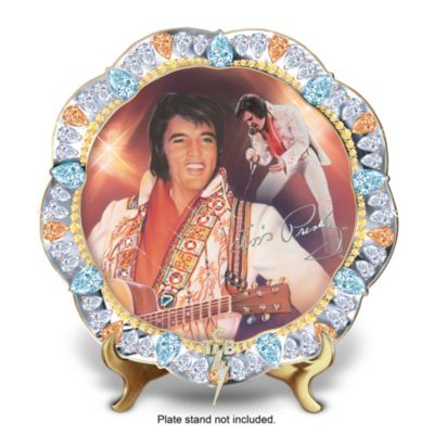 Gem Of Rock And Roll Porcelain Collector Plate: Elvis Fan Gift