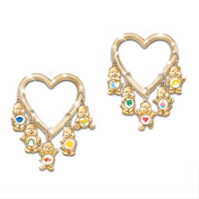 Ultimate Care Bears Heart-Shaped Pierced Earrings