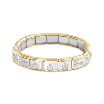 Mom, Another Word For Wonderful Italian Charm Bracelet