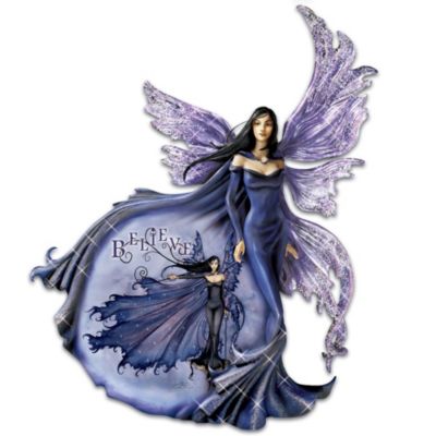 Amy Brown Believe Collectible Purple Fairy Wall Decor