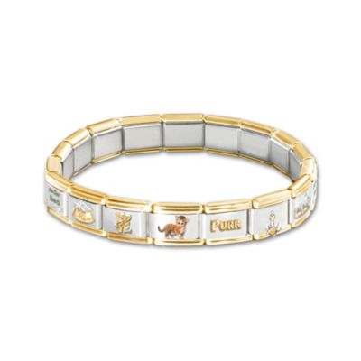 The Cat's Meow Italian Charm Bracelet: Cat Lover Gift