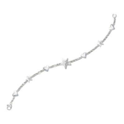 Granddaughter Hearts And Stars Diamond Bracelet - My Granddaughter, My Shining Star