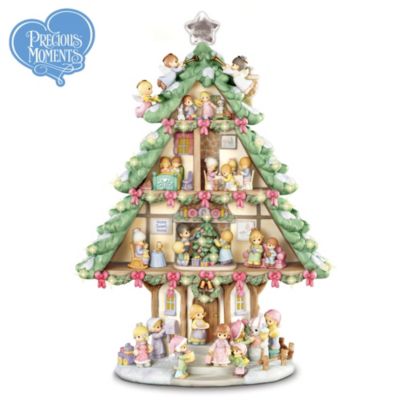 Collectible Precious Moments Sharing Christmas Joy Tabletop Christmas Tree