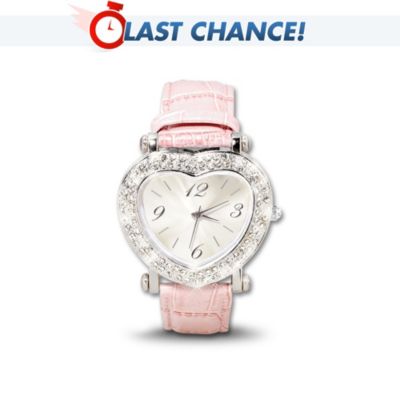 A Daughters Love Heart-Shaped Keepsake Watch With Interchangeable Bands