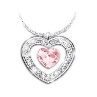 My Daughter, My Love Heart-Shaped Pendant Necklace Jewelry Gift For Daughter