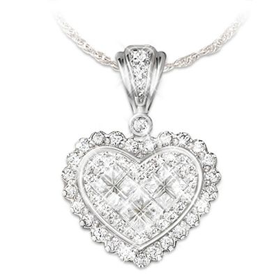Precious Daughter, Perfect Bride Heart Pendant Necklace: Bride Daughter Jewelry Gift