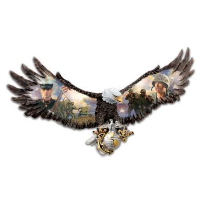 USMC Tribute Soaring Pride Eagle, Globe And Anchor Wall Decor