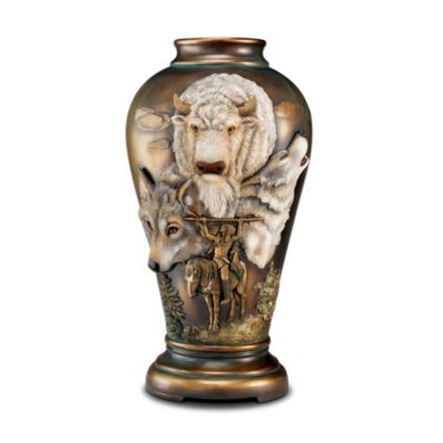 Native-American Inspired Art Vase: Ancient Spirits