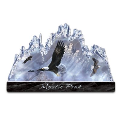Mystic Peak Collectible Bald Eagle Themed Figurine - Wildlife Home Decor
