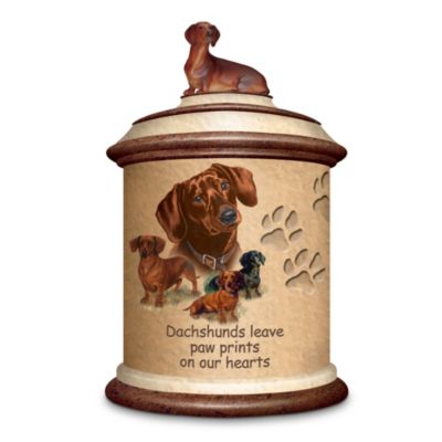  Tail Waggin Treats: Dachshund Stoneware Treat Canister Gift For Dog Lover