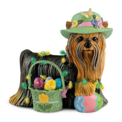 Easter Delight Yorkie Figurine