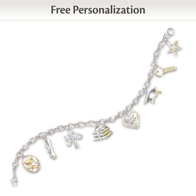 Head Of The Class Charm Bracelet: Graduation Jewelry Gift For Her