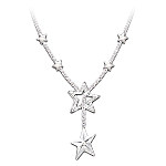 My Daughter, My Shining Star Sterling Silver Diamond Necklace: Jewelry Gift For Daughter