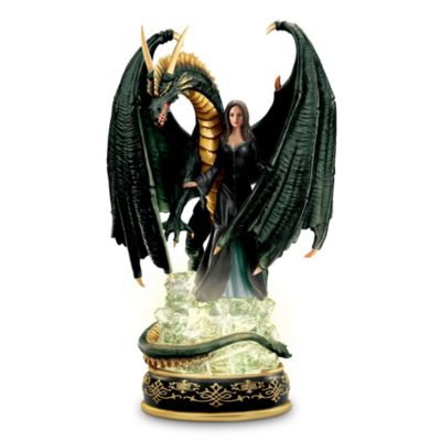 Serpent's Spell Dragon Figurine: Fantasy Dragon Art Collectible
