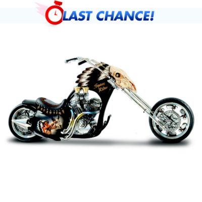 Spirit Rider Native American Style Collectible Motorcycle Figurine