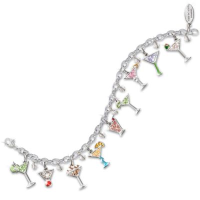 The Happy Hour Martini Charm Bracelet: Unique Jewelry Gift For Her