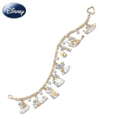 Disney Kiss Charm Bracelet: Disney Movie Moments Romantic Jewelry