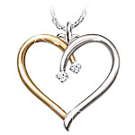 Heart-Shaped Diamond Pendant Necklace: My Darling Daughter