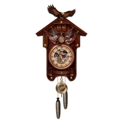 USMC Hour Of Pride Collectible Cuckoo Clock