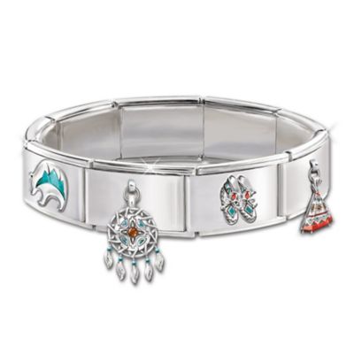 Native-American Inspired Sacred Spirits Italian Charm Bracelet