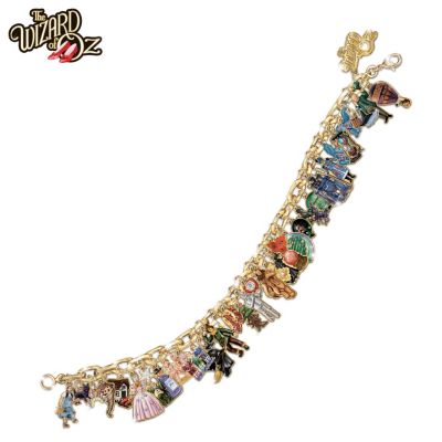 Wizard Of Oz Ultimate Charm Bracelet: Engraved Wizard Of Oz Jewelry Collectible