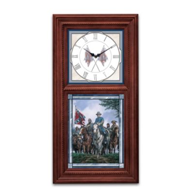 Timeless Glory Wall Clock With Illuminated Stained-Glass