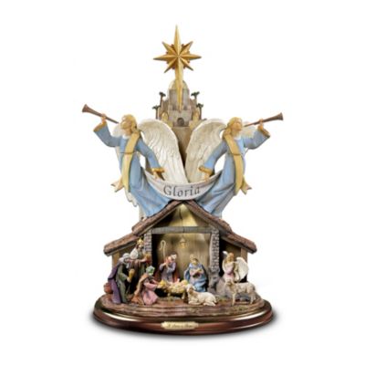 A Savior Is Born Hand-Painted Christian Holiday Nativity Scene: Christmas Home D