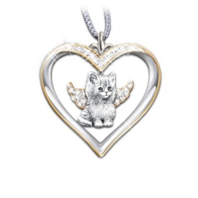 My Little Angel Keepsake Cat Pendant Necklace: Cat Lover Gift