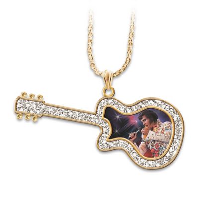 Legendary Elvis Guitar Pendant Necklace