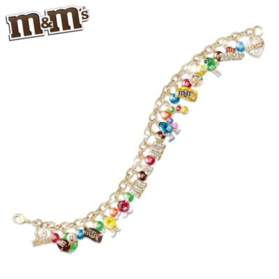 Ultimate M&M'S 24K Gold-Plated Swarovski Crystal Charm Bracelet