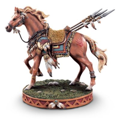 Home Decor Collectibles Sacred Courage Native American-Inspired Horse Figurine: Horse-Themed Home Decor