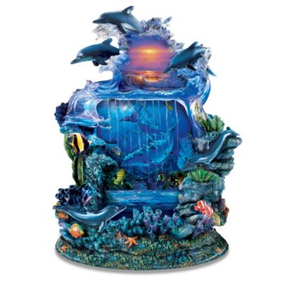 Dreams Of Paradise Dolphin Art Sculpture With Working Fountain