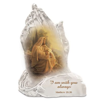 Always With You Praying Hands Religious Art Collectible Figurine
