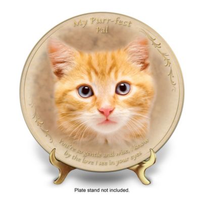 Buy You Warm My Heart: Fine Porcelain And 22K Gold-Banded Cat-Themed Collector Plate