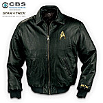 STAR TREK Embroidered Leather Jacket
