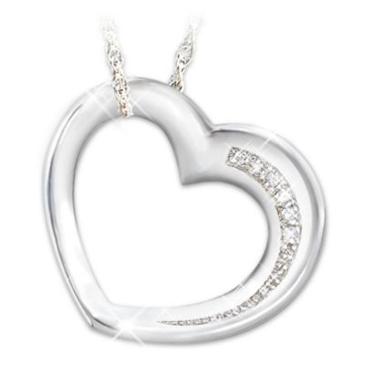 My Daughter Have I Told You Lately Sterling Silver And Diamond Heart-Shaped Pendant Necklace