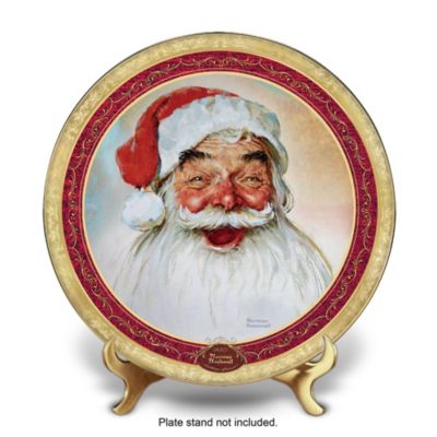 Norman Rockwell Santa Claus Christmas Collector Plate: His Eyes How They Twinkled