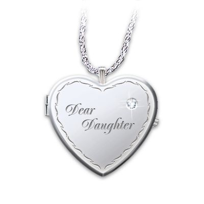Dear Daughter Always Loved Engraved Watch Pendant Necklace