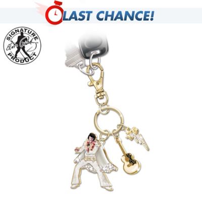 Elvis Presley Collectible Crystal Key Chain: Ready To Roll