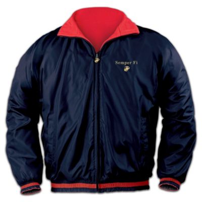 The United States Marine Corps Reversible Men's Fleece Jacket - USMC Apparel