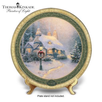 Thomas Kinkade Stonehearth Hutch Christmas Collector Plate