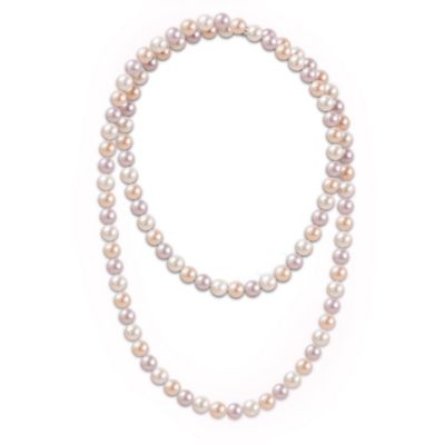 One Hundred Good Wishes Pearl Necklace Featuring 100 Genuine Cultured Freshwater Pearls