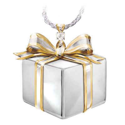 Sister's Gift Of Love Sterling Silver & Diamond Pendant Necklace: Jewelry Gift For Sisters