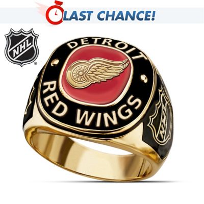 Detroit Red Wings&reg; Team Ring: 24K Gold-Plated NHL&reg; Fan Jewelry Gift For Men