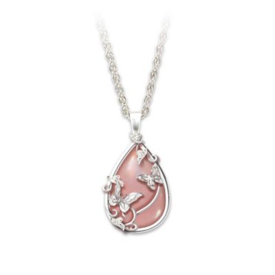 Lena Liu Rose-Colored Quartz Pendant : Drops Of Nature
