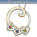 Lineage Of Love Diamond & Birthstone Personalized Pendant Necklace